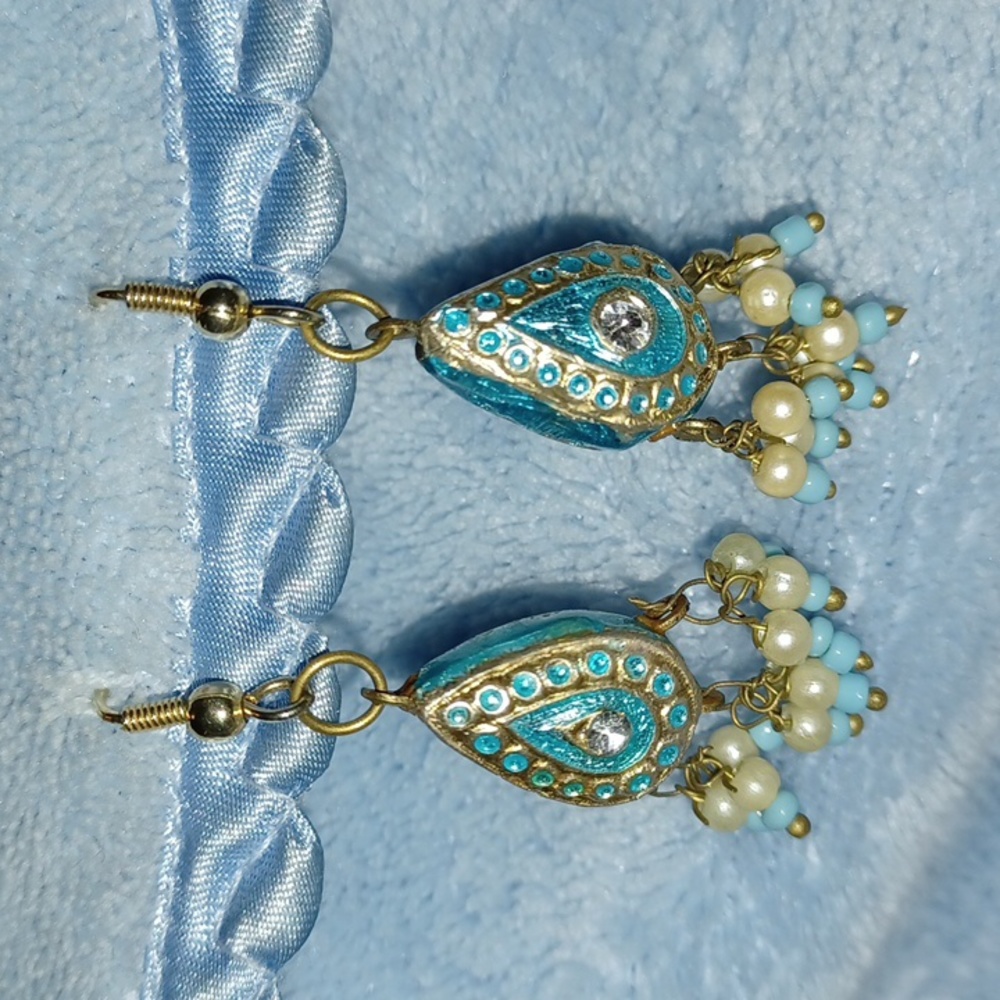 Vintage enameled earrings. - Picture 6 of 7